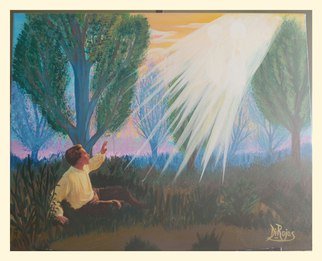 Diana Rojas: 'Joseph Smith', 2014 Acrylic Painting, Religious. The First Vision ( also called the grove experience) refers to a vision that Joseph Smith said he received in the spring of 1820, in a wooded area in Manchester, New York, which his followers call the Sacred Grove. Smith described it as a personal theophany in which he received instruction ...