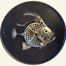 Vladimiras Nikonovas Artwork Angry fish , 2013 Mixed Media Sculpture, Animals