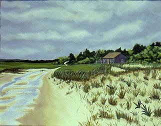 Renee Rutana: 'Abandon', 2002 Acrylic Painting, Seascape. This was an old shack that I discovered walking 2 miles down Sandy Neck in Cape Cod, Massachusetts. * Canvas has stapled sides....