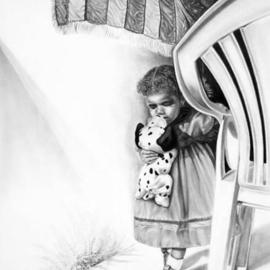 Dennis Rennock: 'September 11th', 2001 Pencil Drawing, Americana. Artist Description: With clever hidden symbolism, a well crafted rendering of a child passing an empty garden chair in memory of the historic events of September 11th 2001....