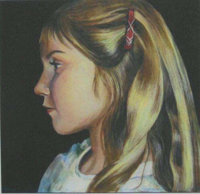 Luisa Cleaves Luisa F. V. Cleaves Gallery  'Portrait Of Mara', created in 2003, Original Watercolor.