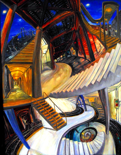 Arthur Robins  'THE 9 PATHS OF LIFE', created in 1996, Original Painting Oil.