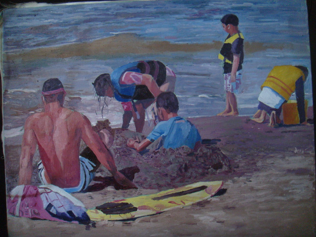 Artist Reynaldo Gatmaitan. 'Summer Time' Artwork Image, Created in 2013, Original Painting Oil. #art #artist
