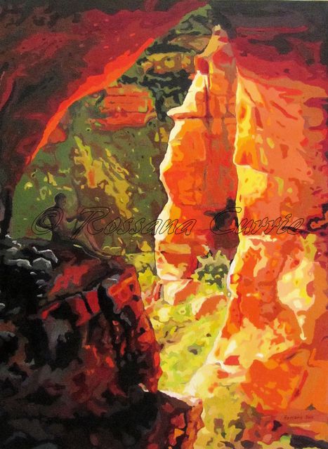 Artist Rossana Currie. 'AZ Cave' Artwork Image, Created in 2011, Original Painting Oil. #art #artist