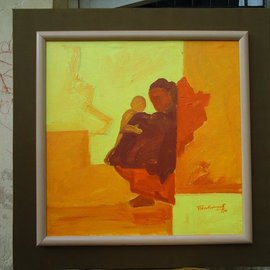 Richard Anbudurai: 'care 4', 2012 Acrylic Painting, Abstract Figurative. Artist Description:      ' All things bright and beautiful, all creatures great and small'.     ...