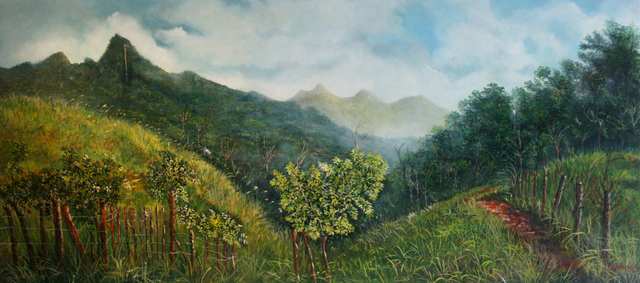 Ricardo Sanchez Beitia  'Camino Al Cerro Trinidad', created in 2010, Original Painting Acrylic.