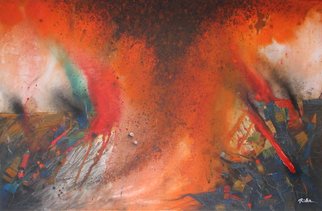 Ridha Ridha: 'hurricane', 2017 Acrylic Painting, Abstract. Hurricane Manual drawing Acrylic on canvas...