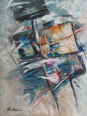 Ridha Ridha: 'out of logic', 2016 Acrylic Painting, Abstract. Out of logic Manual drawing...