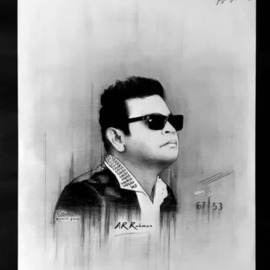 Rifath Fouz: 'ar rahman by rifath fouz', 2020 Graphite Drawing, Famous People. Artist Description: Here is a drawing of one of the top 10 musicians in the world, AR Rahman.  A legendary composer with a great personality with a whole lot of world music together.  A philanthropist and a legend. ...