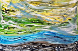 Ramesh Mehta: 'Landscape', 2007 Acrylic Painting, Abstract Landscape.  As compared to Kashmir, plains of Jammu overlook the hills and comprise of rugged terrain. This painting captures the spirit of Jammuites. ...