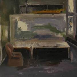 Robbie Okeeffe: 'Man in Hall', 2016 Oil Painting, Surrealism. 