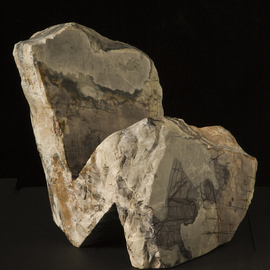 Robin Antar: 'the thinker 2', 2010 Stone Sculpture, Abstract Figurative. Artist Description: carved out to picasso marble, thinker, person, thinking, expression...