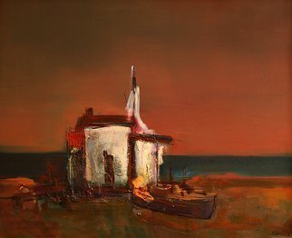Artist: Rossen Stanoev - Title: Coast - Medium: Oil Painting - Year: 1984