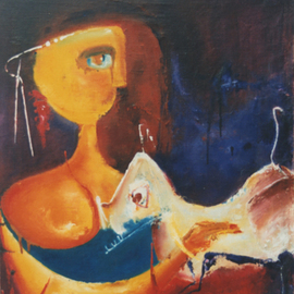Romaya Puchman: 'Friends', 2000 Oil Painting, Mystical. Artist Description:    contemporary art   ...
