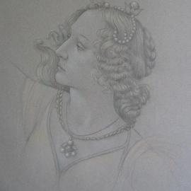 Ronald Weisberg: 'Botticelli drawing', 2003 Pencil Drawing, Figurative. 