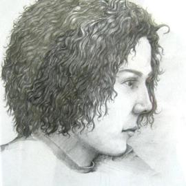 Ron Wilkinson: 'Mr Lee Versluys', 2001 Pencil Drawing, Portrait. 