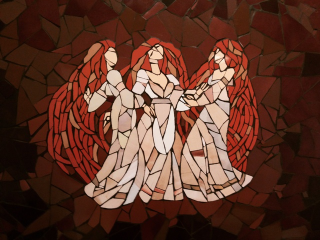 Rose Shahgholiabasi  'Sisters', created in 2016, Original Mosaic.