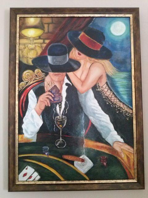 Artist Rosica Simeonova. 'Casino' Artwork Image, Created in 2012, Original Painting Oil. #art #artist