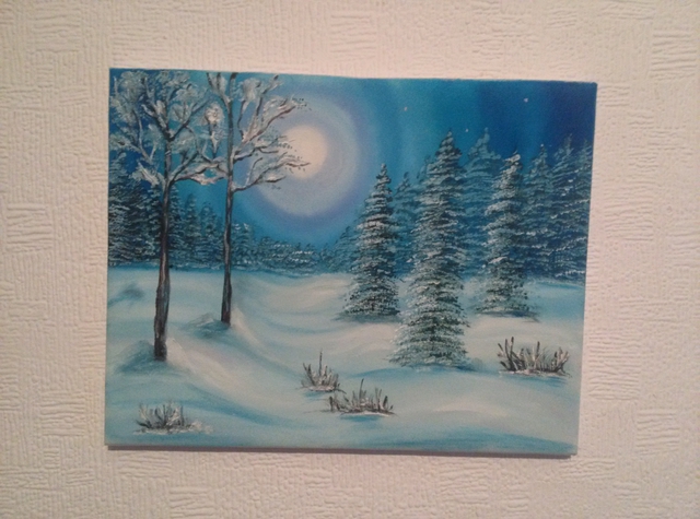 Artist Rosica Simeonova. 'Winter' Artwork Image, Created in 2012, Original Painting Oil. #art #artist