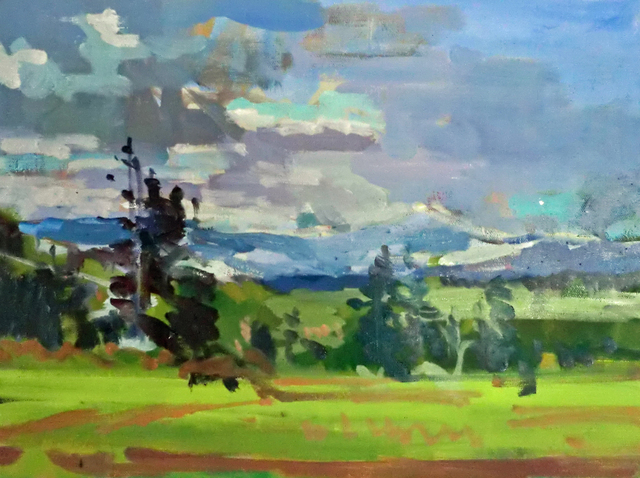 Artist Jerry Ross. 'Ridgetop View' Artwork Image, Created in 2012, Original Painting Oil. #art #artist