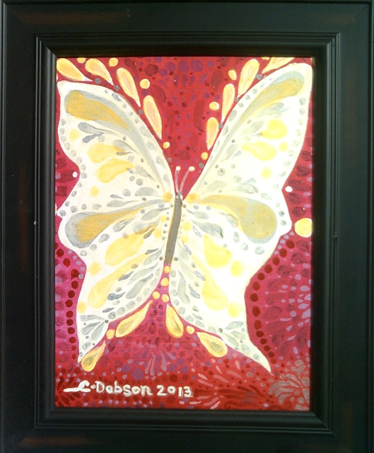 Artist Cathy Dobson. 'Magic Butterfly' Artwork Image, Created in 2013, Original Painting Oil. #art #artist