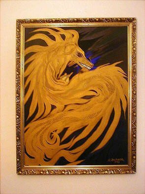 Artist: Cathy Dobson - Title: Sea Serpent 2 - Medium: Oil Painting - Year: 1990