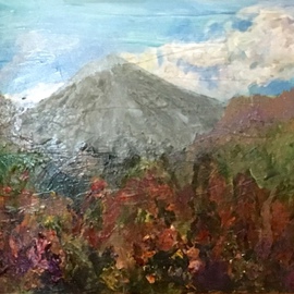 Roz Zinns: 'Arenal Volcano', 2016 Acrylic Painting, nature. Artist Description:  Arenal Volcano in Costa Rica         ...