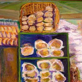 Roz Zinns: 'Bread', 2005 Acrylic Painting, Food. Artist Description: Wonderful breads for sale...