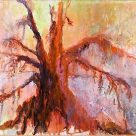 Roz Zinns: 'Spirit Tree', 2007 Acrylic Painting, Abstract Landscape. Artist Description:  Interpretation of older tree with a lot of life left in it. ...