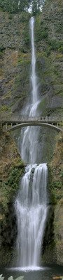 Ralph Andrea: 'Multnomah Falls Panoramic', 2005 Color Photograph, Landscape. Columbia River Gorge, Oregon, USA.Plummeting 620 feet, the Multnomah Falls is the crown jewel of the Columbia River Gorge. This image is a seamless hand composited panoramic incorporating eight separate high- resolution images. The eight horizontal ( landscape) images were shot with a Nikon D2x professional digital camera at f16, ...