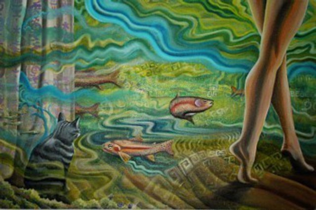 Artist Sabrina Michaels. 'Dizzy River' Artwork Image, Created in 2004, Original Painting Oil. #art #artist