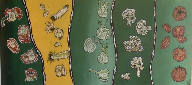 Artist Sabrina Bianco. 'Vegetables' Artwork Image, Created in 2011, Original Assemblage. #art #artist