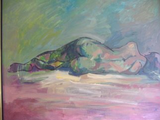 Rosalba Saenz. Lugo.: 'DESNUDO II', 2000 Acrylic Painting, nudes. 