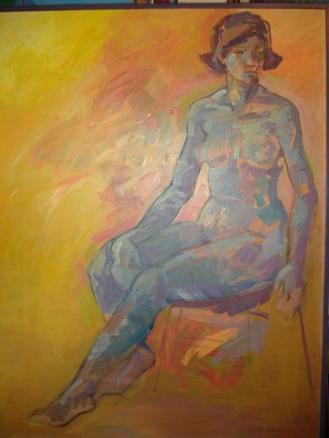 Rosalba Saenz. Lugo.: 'DESNUDO  1', 2000 Acrylic Painting, nudes. 