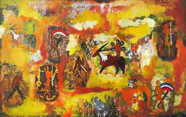 Louis Pretorius  'AFRICAN COLLAGE', created in 2014, Original Painting Acrylic.