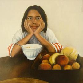 Yoli Salmona: 'Anna', 1998 Oil Painting, Children. Artist Description: Oil on canvas...