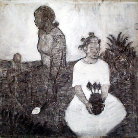 Sana Elbashir: 'Black and  White', 2002 Charcoal Drawing, Portrait. Artist Description: it' s one of my professional drawing...