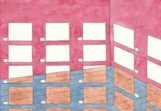 Sandro Cocco: 'the infinite', 2018 Watercolor, Conceptual. Imaginary Room. Sometimes they become minimal. ...