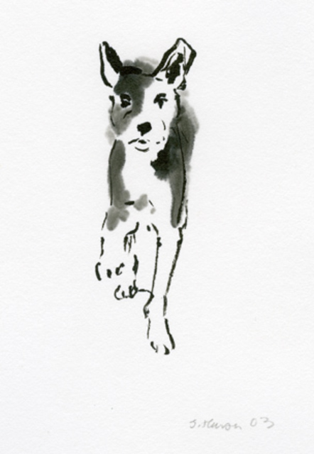 Artist Sarah Hauser. 'Spotted Dog Walking II' Artwork Image, Created in 2003, Original Painting Other. #art #artist