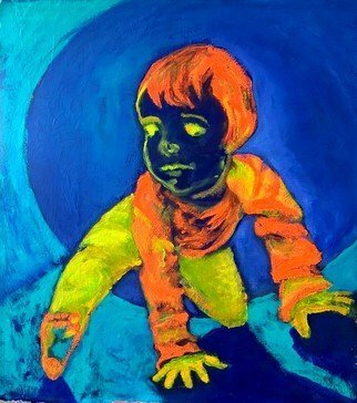 Artist: Sarangello Raquel - Title: children play - Medium: Acrylic Painting - Year: 2017