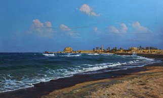 Artist: Sar Gallery - Title: Caesarea Israel Area of Temples - Medium: Oil Painting - Year: 2013