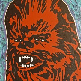 David Mihaly: 'Chewbacca', 2016 Mixed Media, Movies. Artist Description: Laugh it up, Fuzzball...