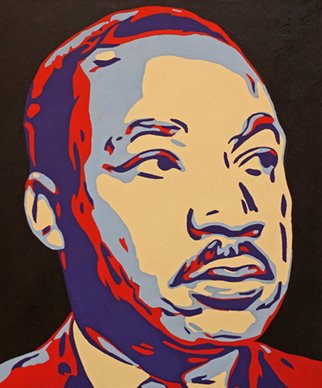 David Mihaly: 'Dr Martin Luther King Jr', 2017 Acrylic Painting, History. 