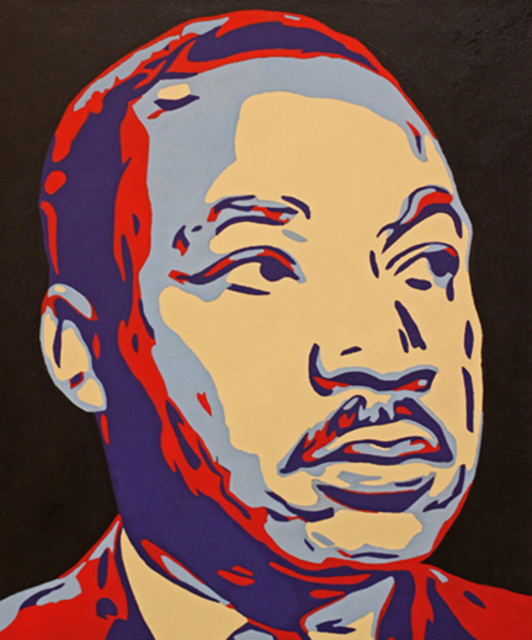 David Mihaly  'Dr Martin Luther King Jr', created in 2017, Original Mixed Media.