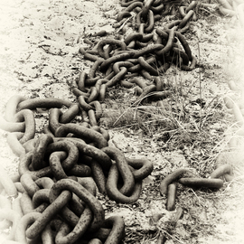 Stef Dorin Artwork The Chain, 2007 Black and White Photograph, Abstract