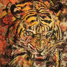 Sean Willett: 'wonderland', 2019 Other Drawing, Home. Artist Description: Tiger...