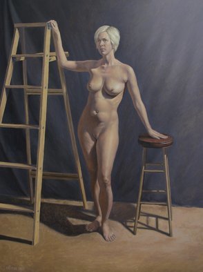 Seidai Tamura: 'Becca', 2010 Oil Painting, nudes.    figurative, nudes, representational, realism, classical, female   ...