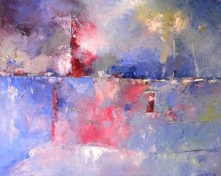 Stuart Ellis: 'July Seascape', 2007 Oil Painting, Abstract Landscape. 
