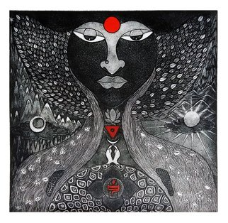 Artist: Senthilnathan Muthusamy - Title: the existence - Medium: Etching - Year: 2008