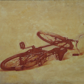 Serge Rull: 'Bicycle', 2000 Oil Painting, Life. Artist Description:  Painting Oil, Bicycle ...
